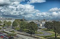 paysage de la ville de Brest paysage, immeubles, nuages