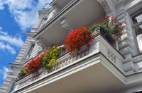 Balcon avec fleurs CAF de Montpellier