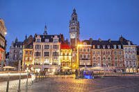 Lille Grand Place de nuit Etudier à Lille