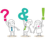 Personnages et points d'interrogation et d'exclamation Les conditions de la garantie LOCA-PASS®