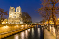 Notre-dame de Paris de nuit Loyer d'un studio à Paris